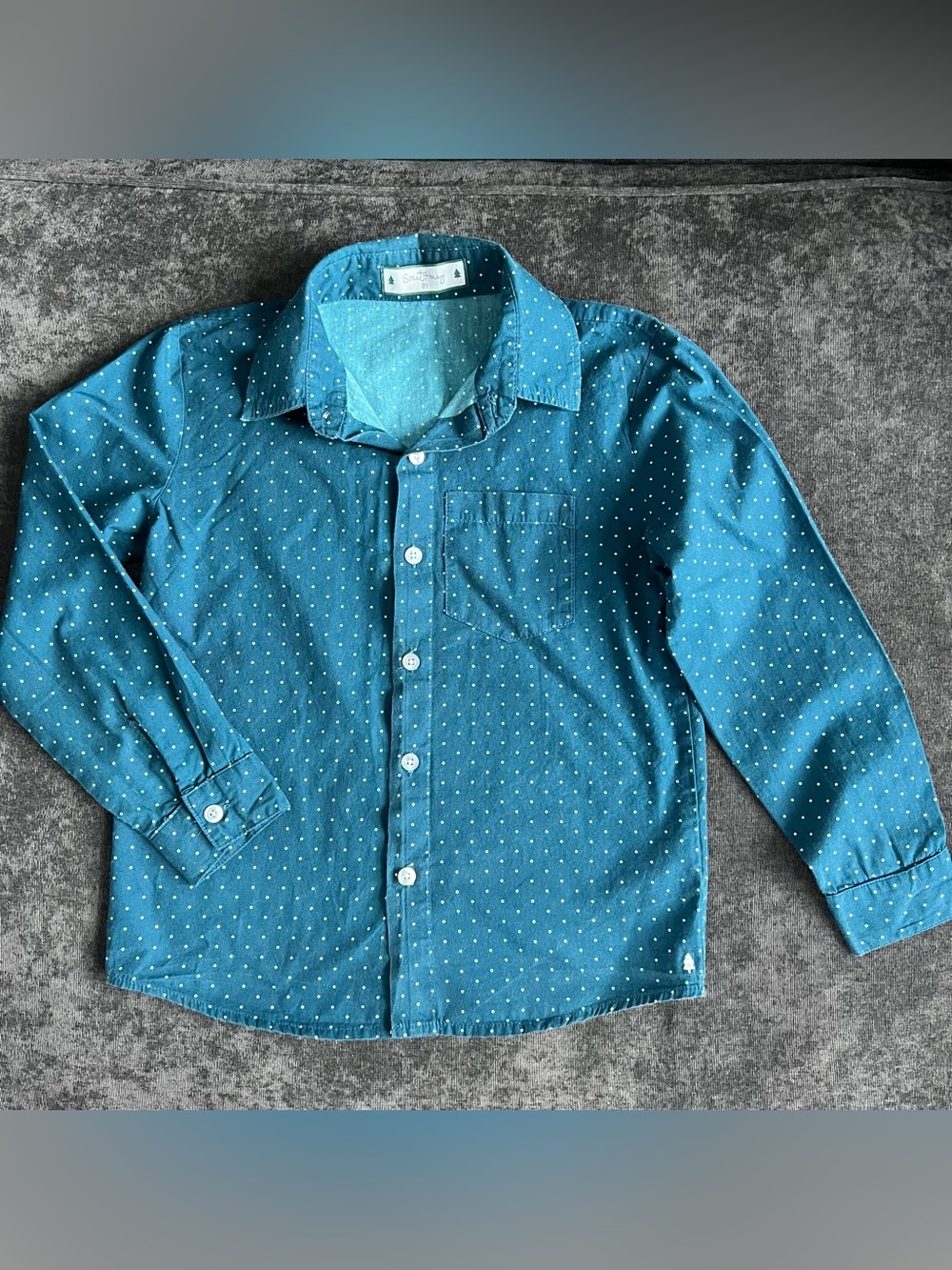 SweetHoney Boys Polka Dot Button Up Shirt Size 8